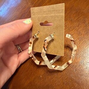 Tortoiseshell Hoop Earrings